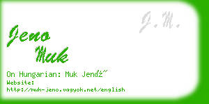 jeno muk business card